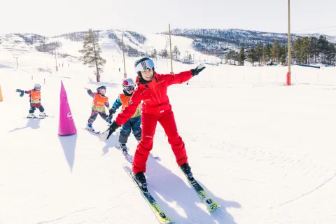 En bild på skidåkare i Geilo